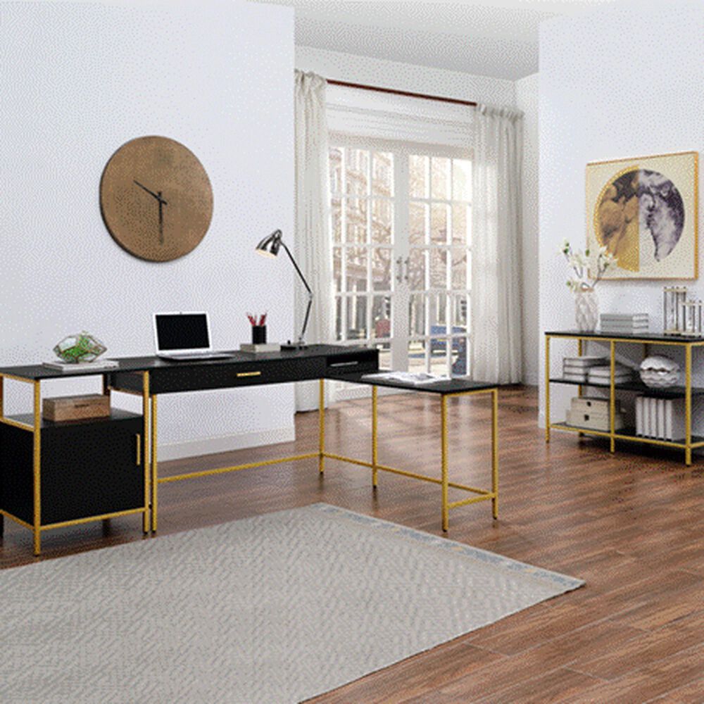OSP Home 54" L-Desk in Black, , large