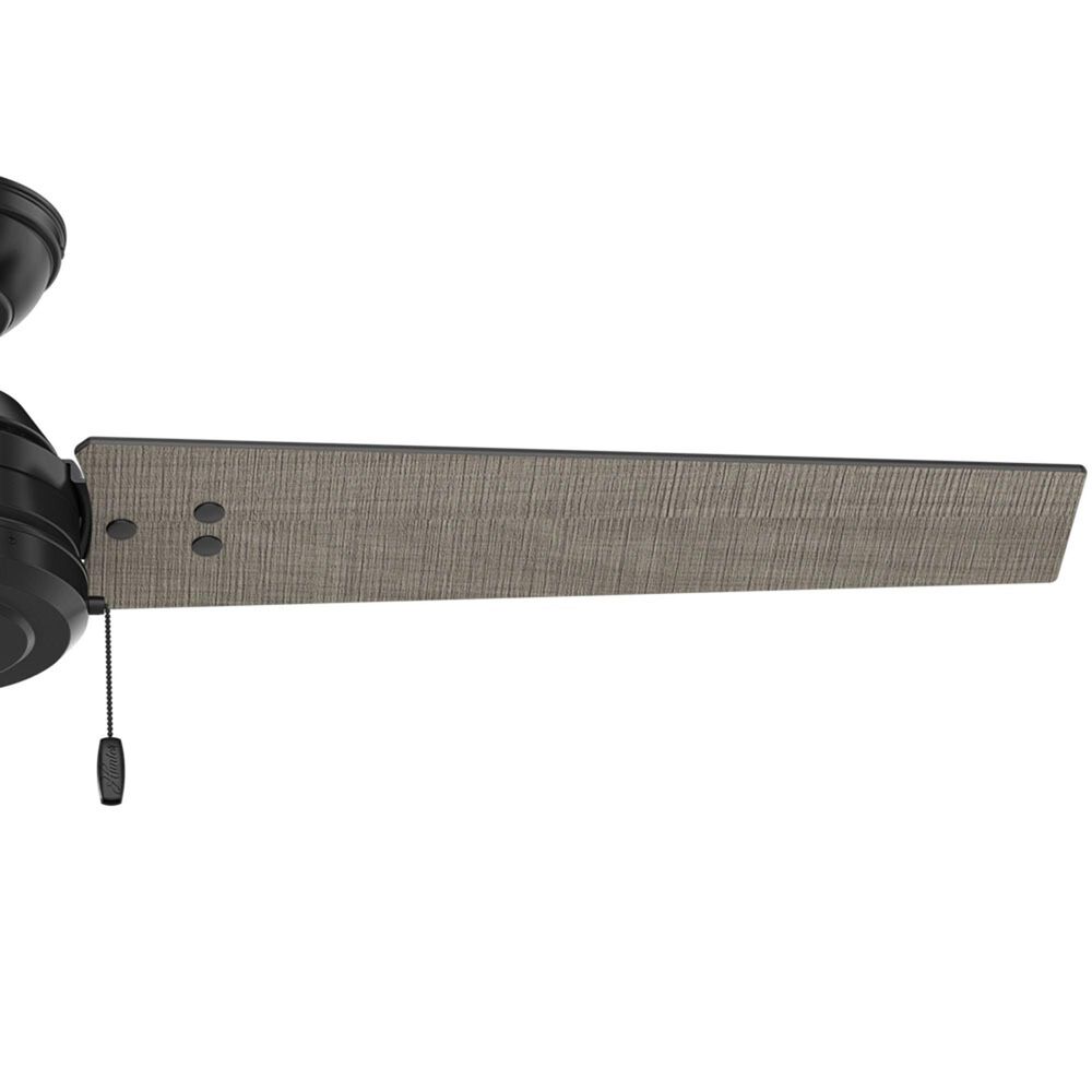 Hunter Cassisus 52&quot; Outdoor Ceiling Fan in Matte Black, , large