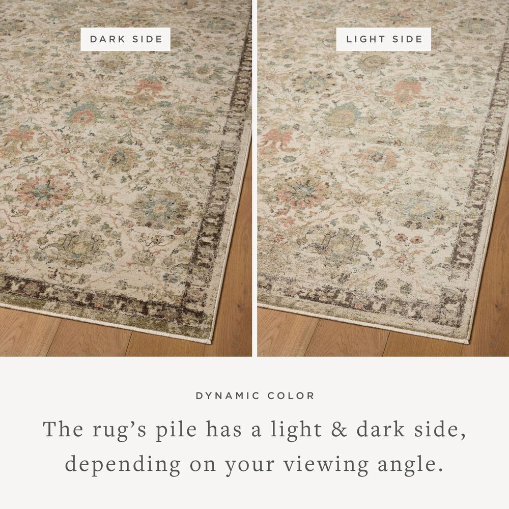 Loloi Briar Ivory and Multicolor 6'7" x 9'2" Area Rug, , large