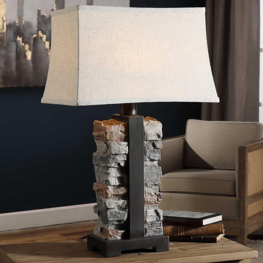 Uttermost Kodiak Table Lamp in Stacked Stone, , large