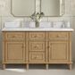 James Martin Vanities Lorelai 60" Double Vanity in Light Natural Oak with 3 cm Arctic Fall Solid Surface Top, , large