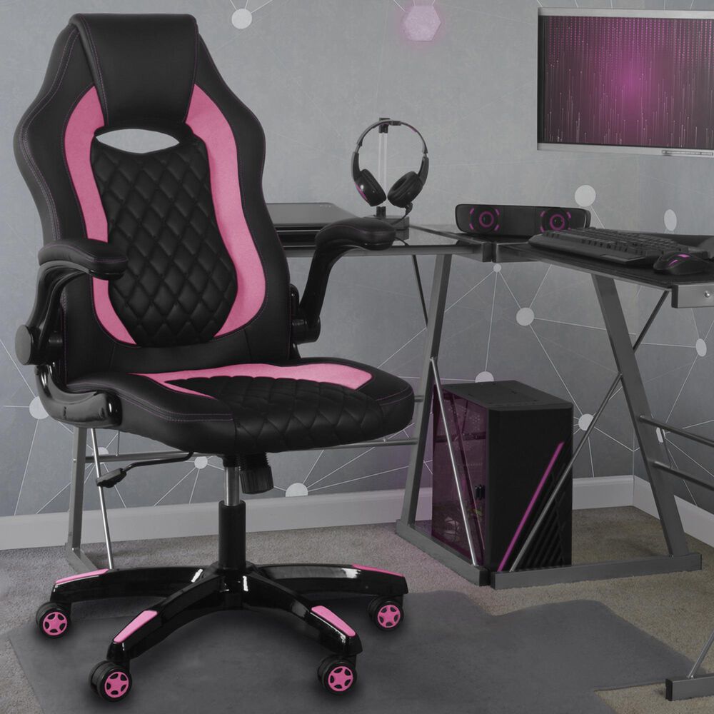 Regency Global Sourcing AON Archeus Ergonomic Gaming Chair in Black and Pink, , large