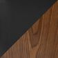 Lumisource Curvo Dining Chair in Black Faux Leather and Walnut Finish, , large