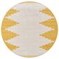 Surya Eagean EAG-2437 Mustard and Ivory 5"3" Round Indoor/Outdoor Area Rug, , large