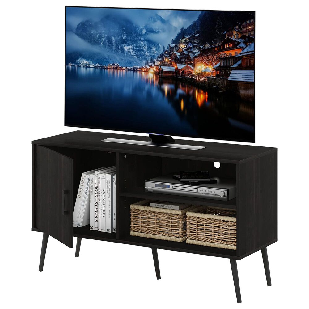 HOMLUX 43.3" TV Stand with 1-Door in Espresso, , large