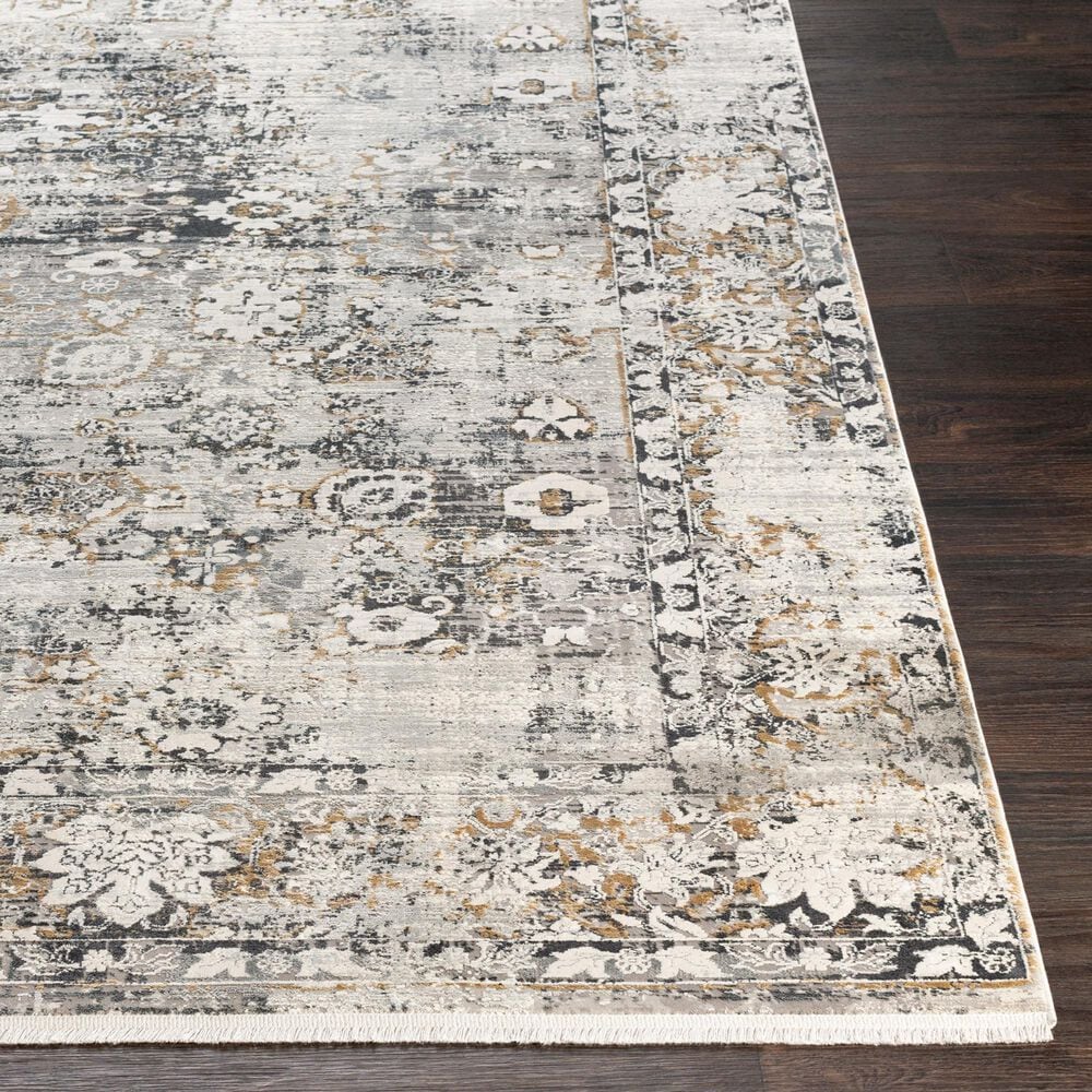 Surya Solar 10&#39; x 14&#39; Black, Gray, Charcoal, Saffron and White Area Rug, , large