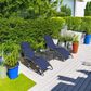 HOMLUX 3-Piece Standard Patio Chaise Lounge Set in Navy Blue, , large