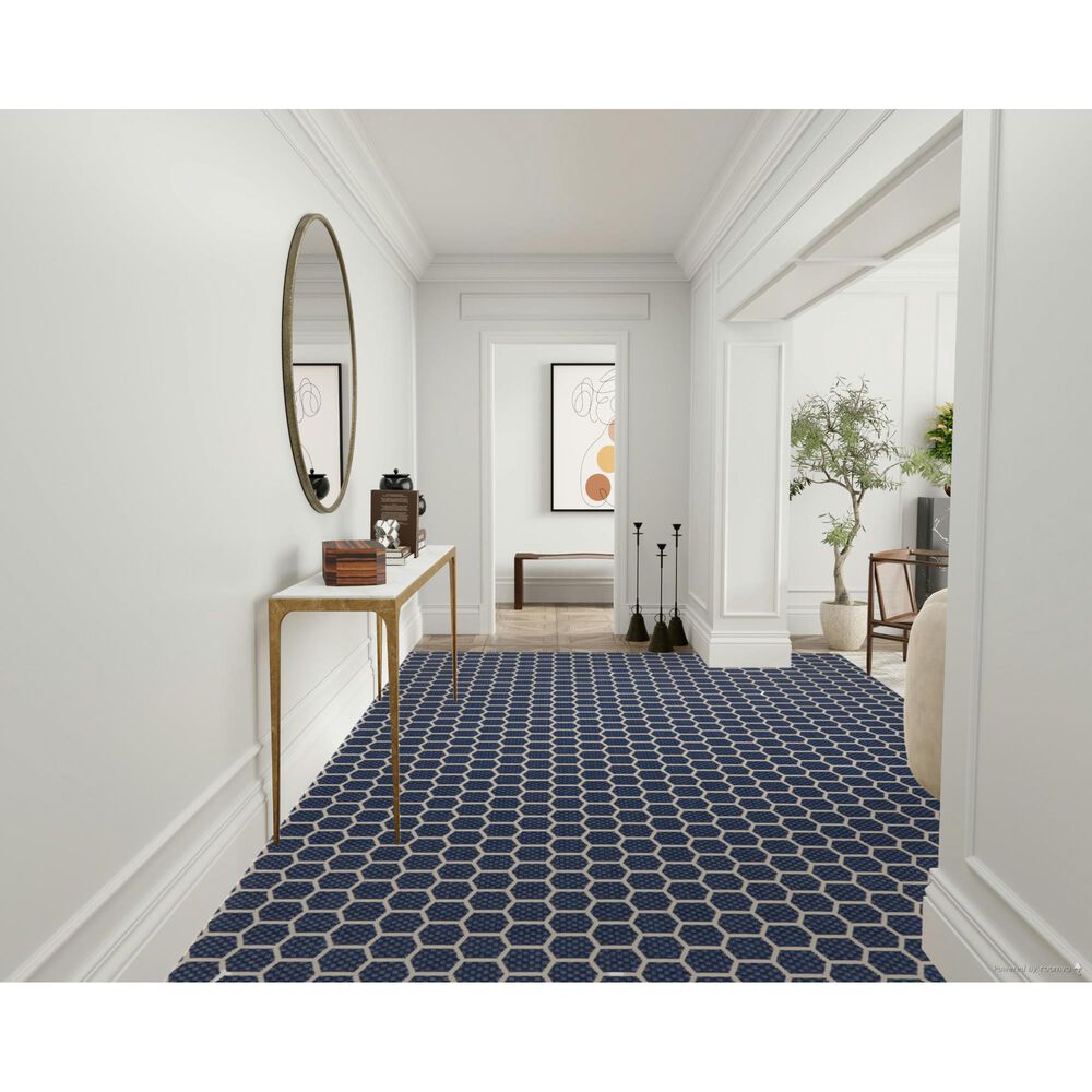 Nourison Twist Reversible 10&#39; x 14&#39; Navy Indoor/Outdoor Area Rug, , large