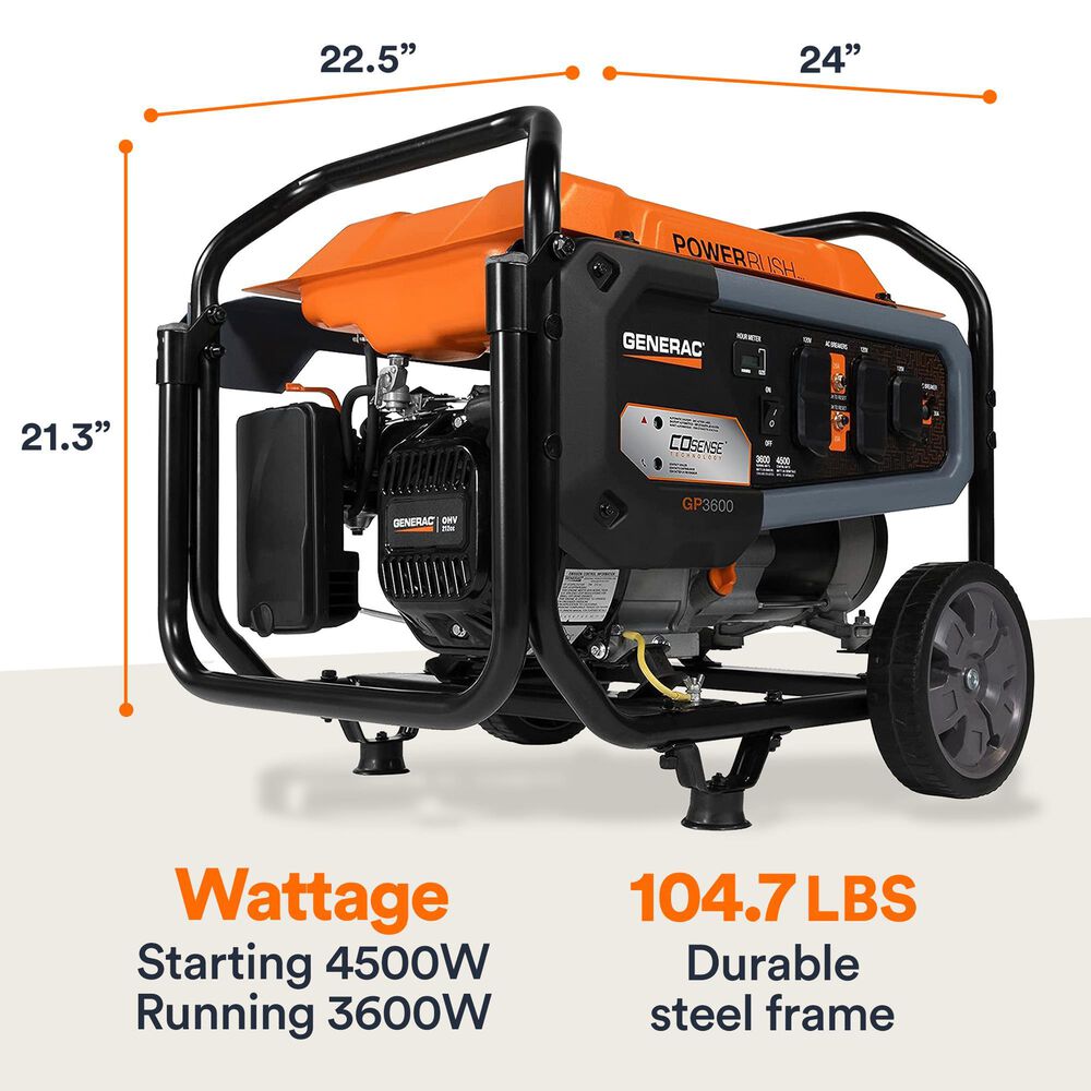 Generac 3600-Watt Portable Generator in Orange, , large