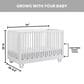 Oxford Baby Meridian 3-in-1 Convertible Crib in White, , large