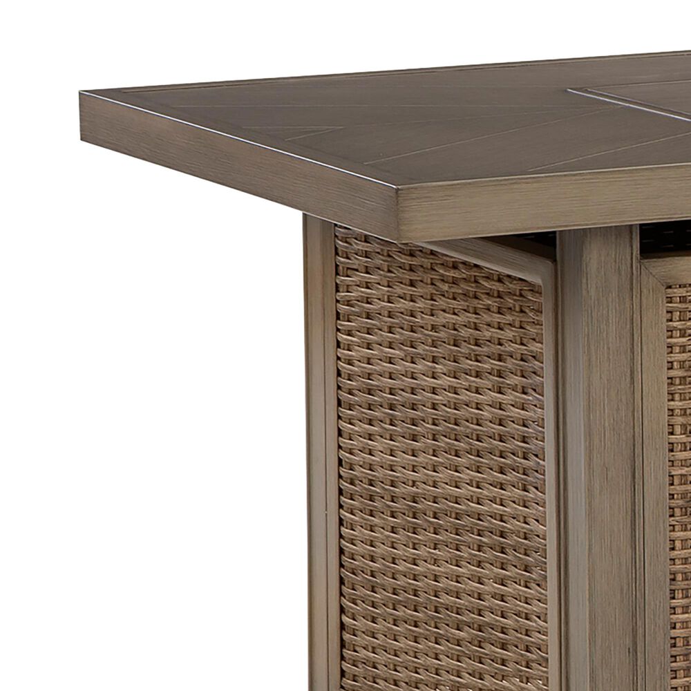 Ashley Laguna Heights Rectangular Fire Pit Table in Beige, , large