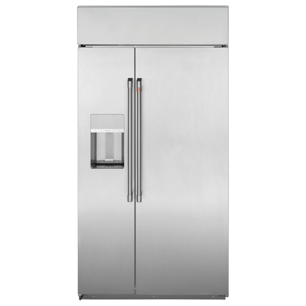 Cafe 28.7 Cu. Ft. Smart Built-in Side-by-Side Refrigerator with Dispenser in Stainless Steel, , large