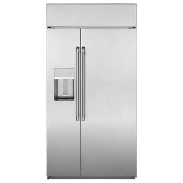 Cafe 28.7 Cu. Ft. Smart Built-in Side-by-Side Refrigerator with Dispenser in Stainless Steel, , large