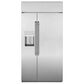Cafe 28.7 Cu. Ft. Smart Built-in Side-by-Side Refrigerator with Dispenser in Stainless Steel, , large