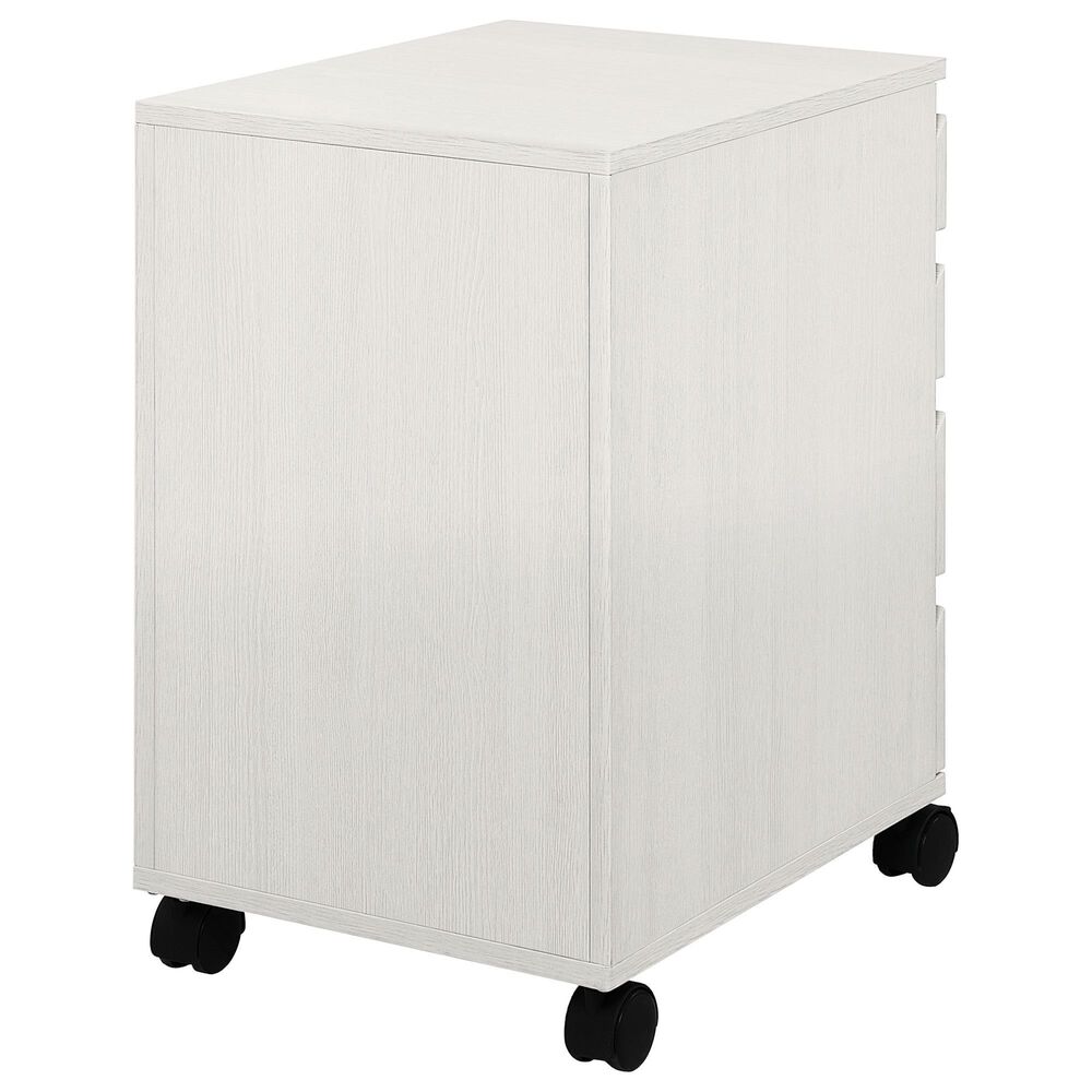 Valor Living Holly 4-Drawer Mobile Storage Cart in White Oak, , large
