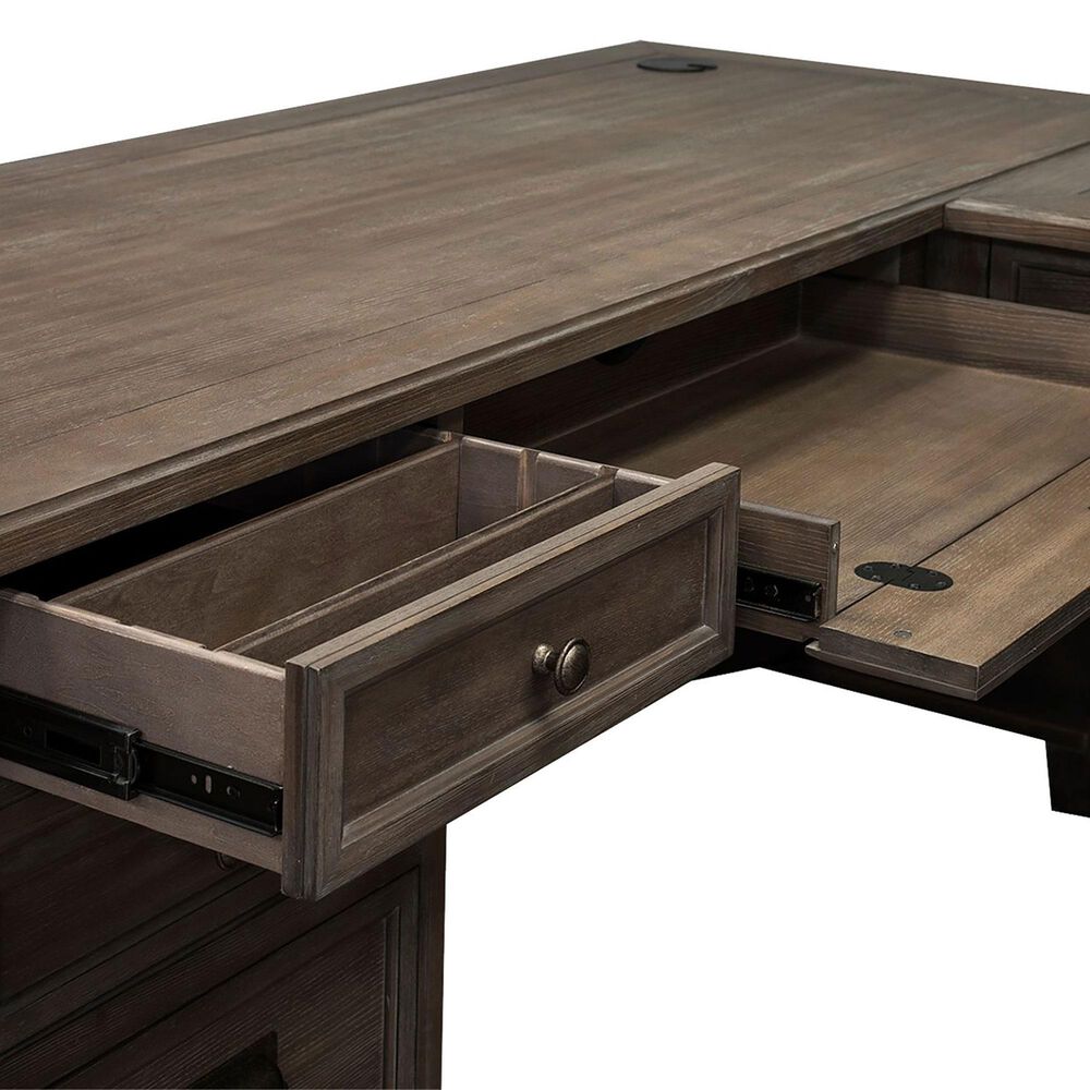 Wycliff Bay Carson L-Shaped Right Return Desk in Weathered Dove, , large