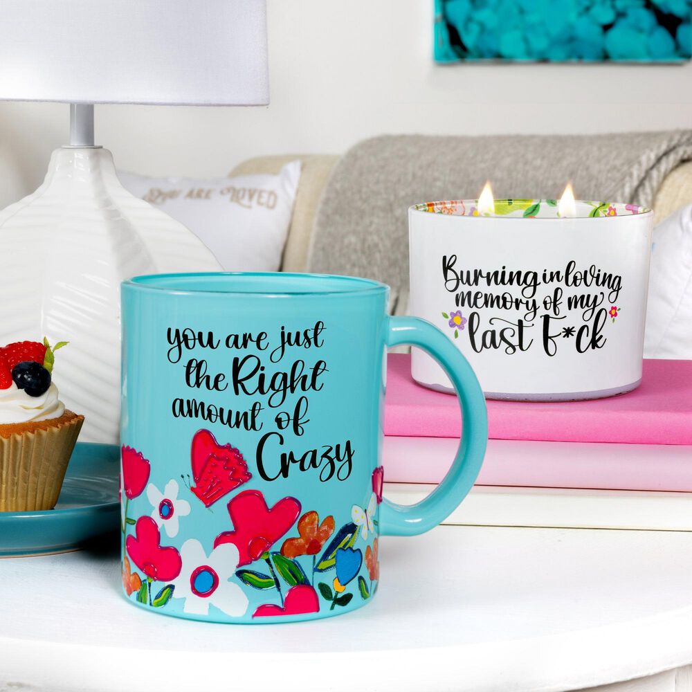 Pavilion Crazy 18 Oz Glass Mug in Teal, , large