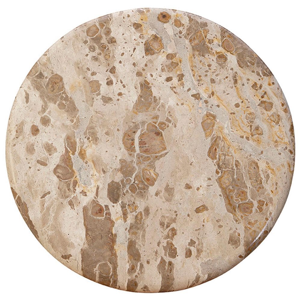 Timeless Designs Colmar Side Table in Antique Brass and White, , large