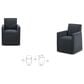 Interlochen Arm Chair with Casters in Selene Indigo, , large