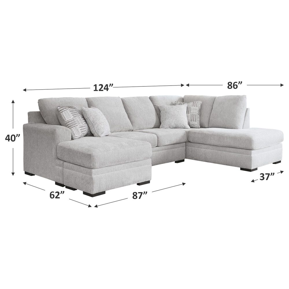Ashley Gabyleigh 2-Piece Stationary Right Facing Sectional in Nickel, , large
