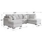 Ashley Gabyleigh 2-Piece Stationary Right Facing Sectional in Nickel, , large