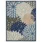Nourison Aloha ALH05 7" x 10" Blue and Multicolor Indoor/Outdoor Area Rug, , large