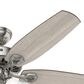 Hunter Builder Plus 52" Ceiling Fan with Lights in Brushed Nickel, , large