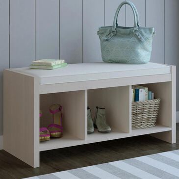 DHP Carolyn Park Entryway Storage Bench with Cushion in Sandy Pine, , large