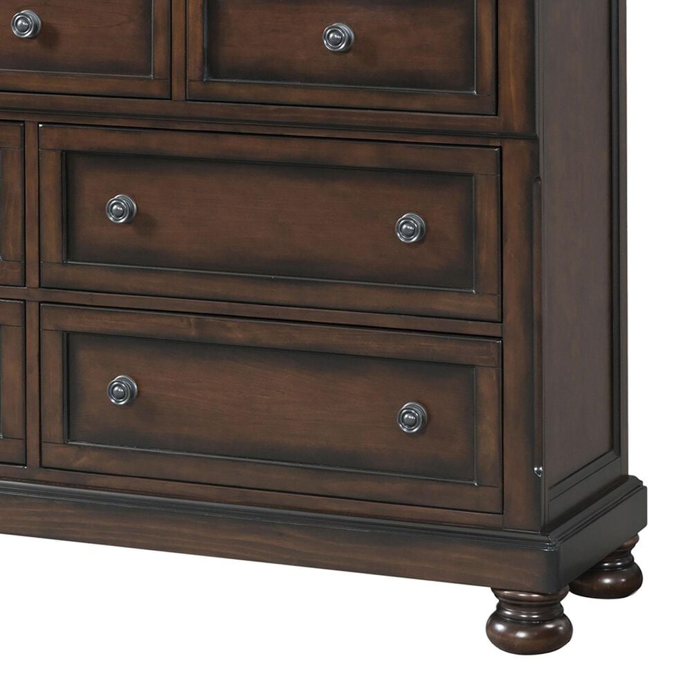 Mayberry Hill Kingston 4-Piece King Bedroom Set in Dark Walnut, , large