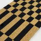 Balta Rugs Checkerboard Stripe Black 1"6" x 2"6" Door Mat, , large