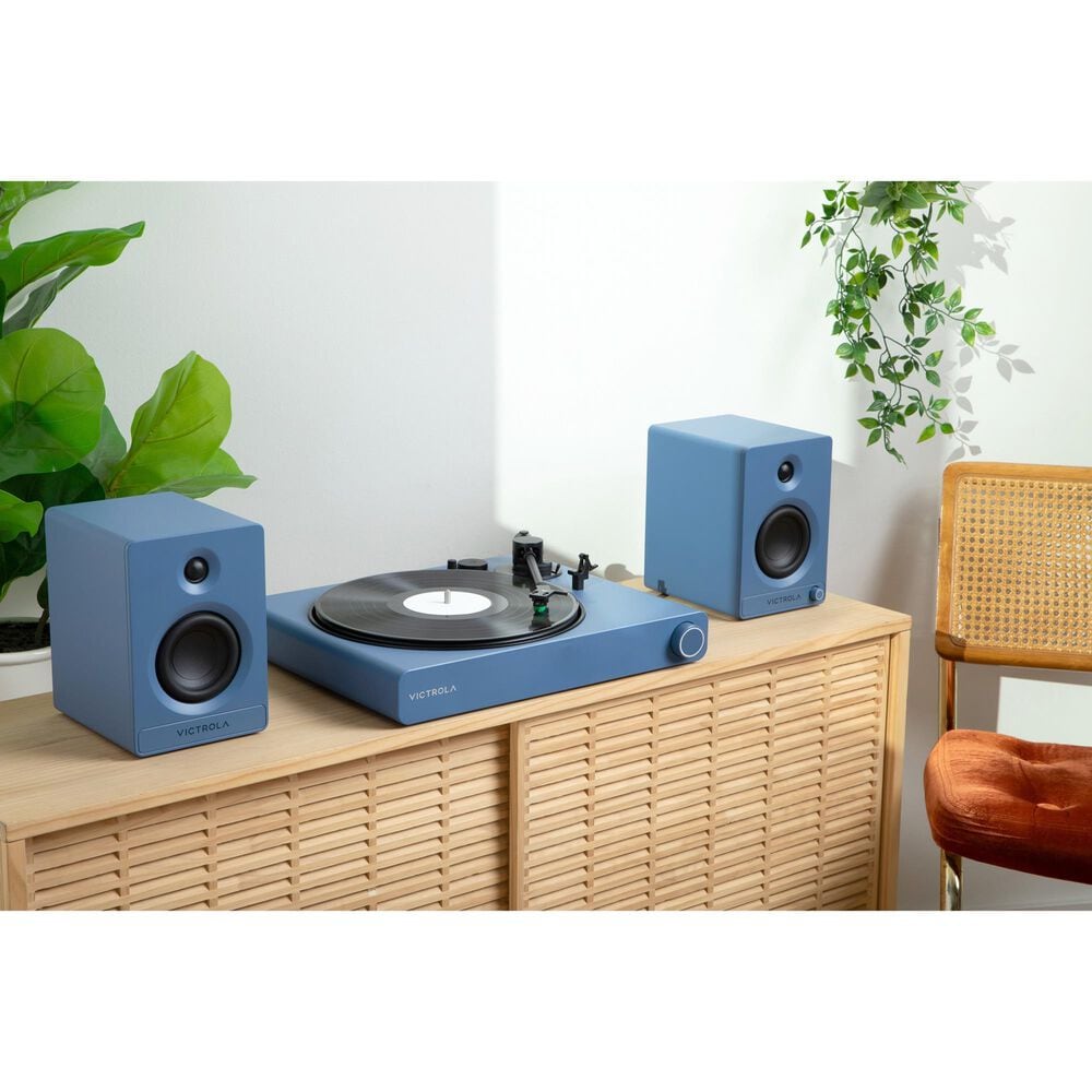 Victrola Stream Onyx Wi-Fi and Bluetooth Turntable in Blue, , large