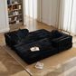 HOMLUX 80" Convertible Modular Sofa Bed in Black, , large
