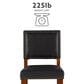 Linden Boulevard Brook Counter Stool with Black Upholstery in Cherry, , large