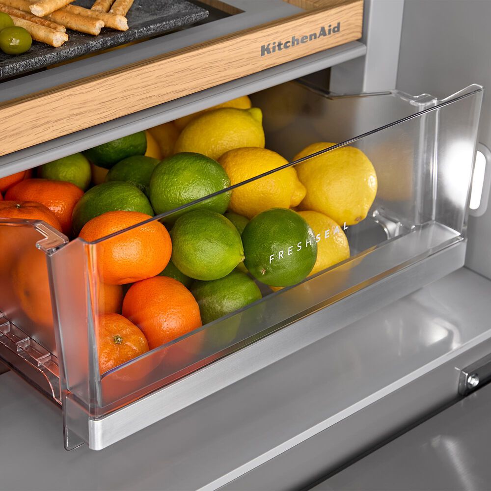 KitchenAid 30 Cu. Ft. French Door Refrigerator with FreshChill Full-Width Drawer in PrintShield Stainless Steel, , large