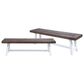 HOMLUX Carlisle Outdoor Bench in Dark Brown and White (Set of 2), , large