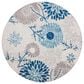 Safavieh Cabana 5"3" Round Gray and Navy Indoor/Outdoor Area Rug, , large
