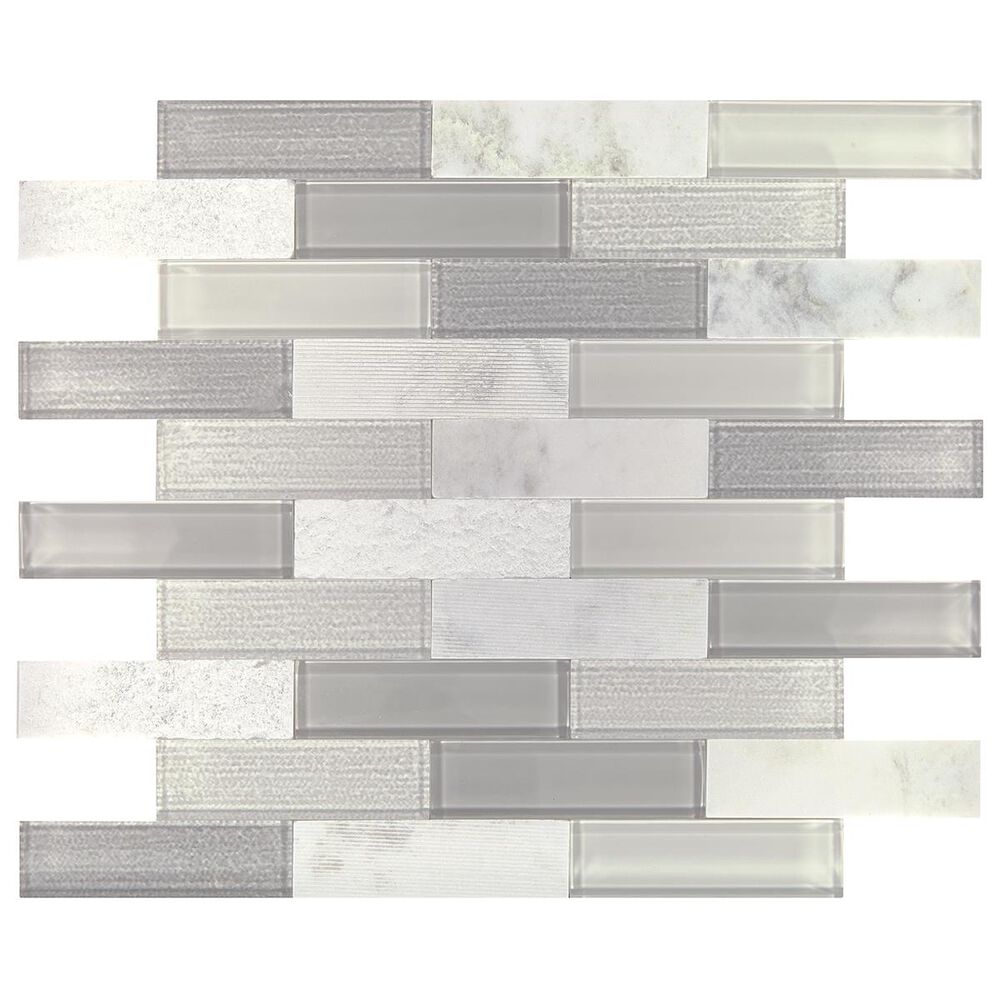 Dal-Tile SimplyStick Daphne White 12"x12" Brick Joint Mosaic Sheet, , large