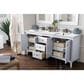 James Martin Vanities Palisades 72" Double Bathroom Vanity in Bright White with 3 cm Ethereal Noctis Quartz Top and Rectangular Sinks, , large