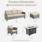 HOMLUX 6-Piece Patio Set in Beige, , large