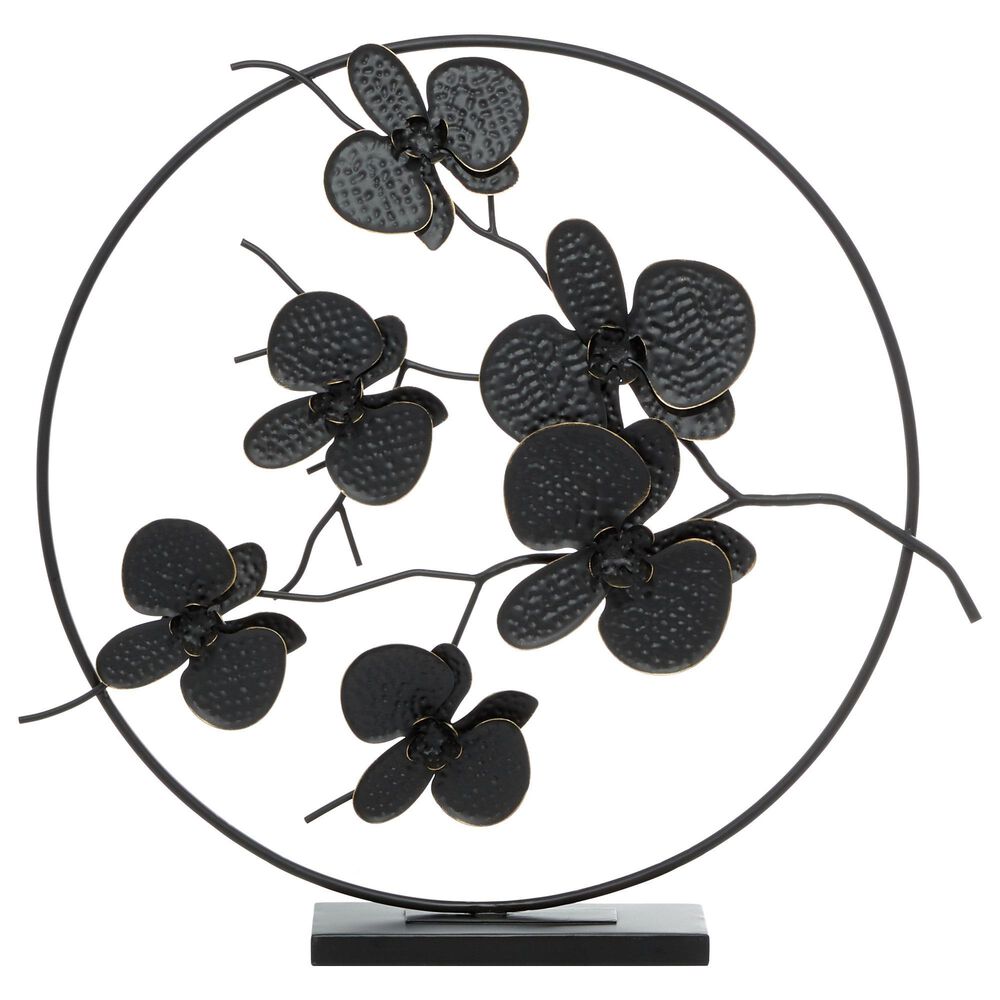 Maple and Jade Leaves Sculpture in Black, , large