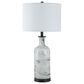 A&B Home Sarris Swirl Table Lamp in Gray and White, , large