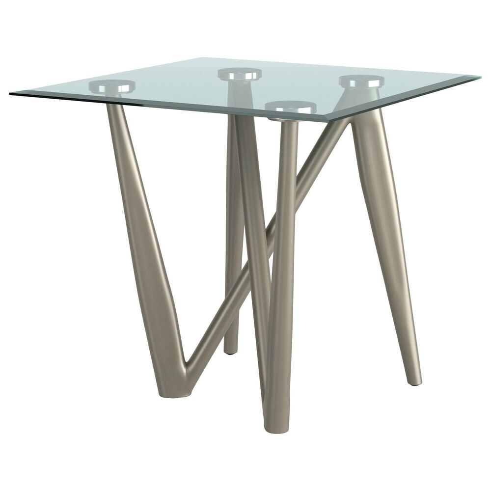 Furniture of America Dye End Table in Champagne and Clear, , large