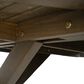 HOMLUX Outdoor Stanford Round Acacia Wood Dining Table with X Base in Gray - Table Only, , large
