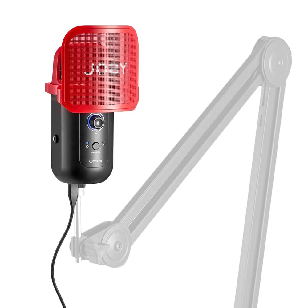Joby Wavo POD Microphone in Black and Red, , large