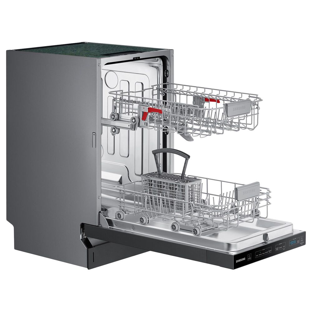 Samsung 18" Built-In Recessed Handle Dishwasher in Black Stainless Samsung 18 Inch Dishwasher Black Stainless Steel