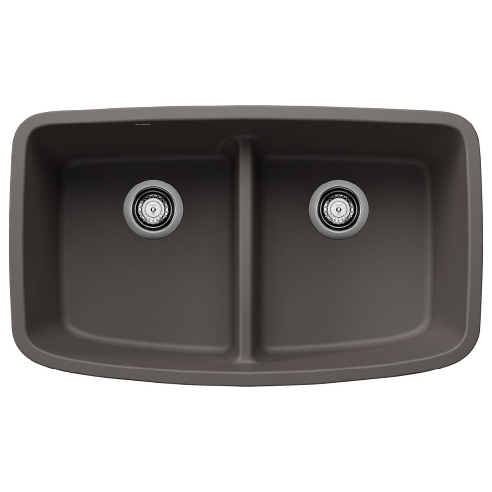 Blanco Valea Equal Double Low Divide Bowl Kitchen Sink in Volcano Gray, , large