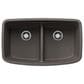 Blanco Valea Equal Double Low Divide Bowl Kitchen Sink in Volcano Gray, , large