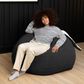 Jaxx HopSeat Bunny Oval Shaped Large Bean Bag Chair in Black, , large