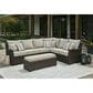Ashley Brook Ranch 5-Piece Patio Conversation Set in Brown, , large
