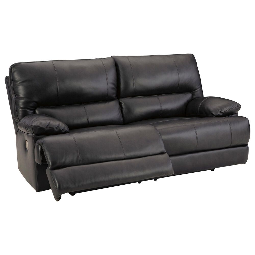 Ashley Mountainous Power Reclining Sofa with Adjustable Headrest in Eclipse, , large